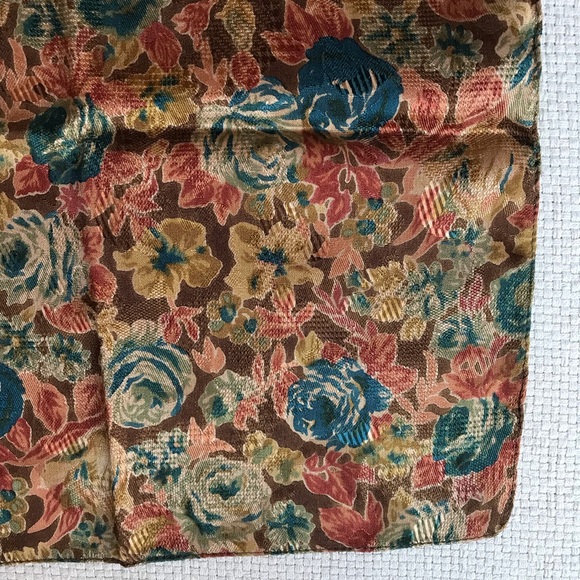 KENZO Unisex Floral Printed Silk Square Scarf Handkerchief - Made in Italy - Picture 2 of 7